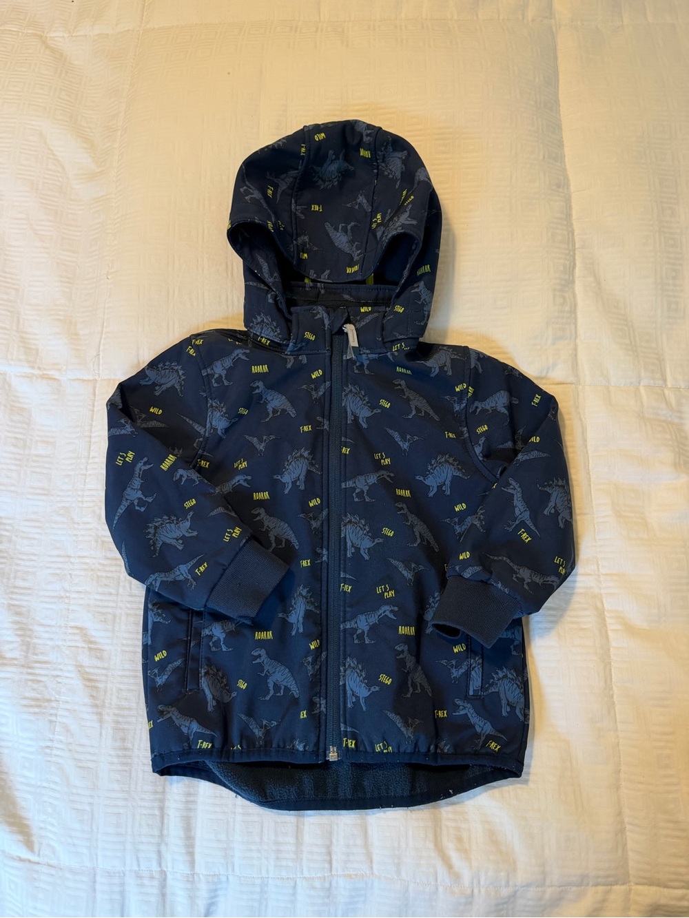 H&M Navy Blue Dinosaur Hooded Raincoat